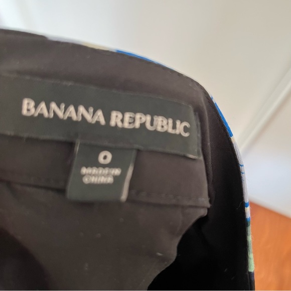 Banana Republic Pencil Skirt Floral Flower Size 0 Fits XS-S Black Green White - Picture 3 of 10